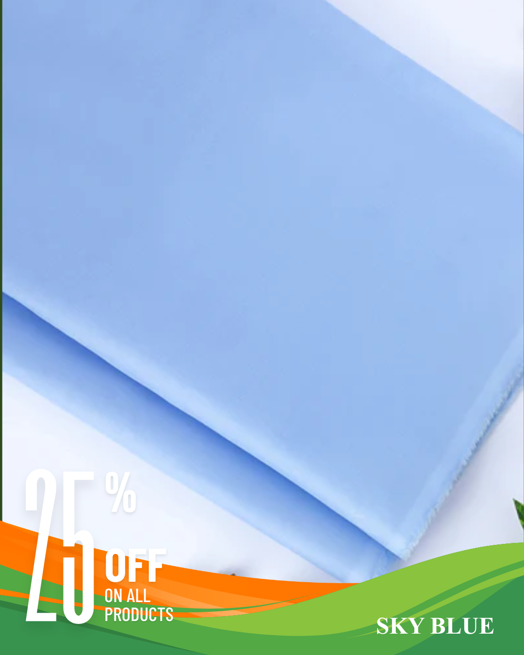 sky breeze cotton fabric (sky blue) sky breeze cotton fabric (sky blue)